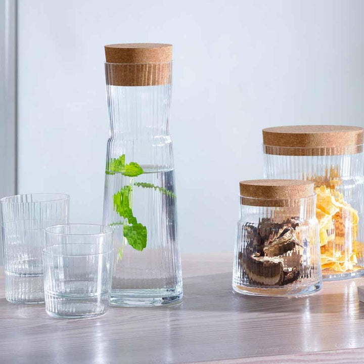 LSA Gio Karaffe & Korkstopfen 1.35L Klar, Karaffe
