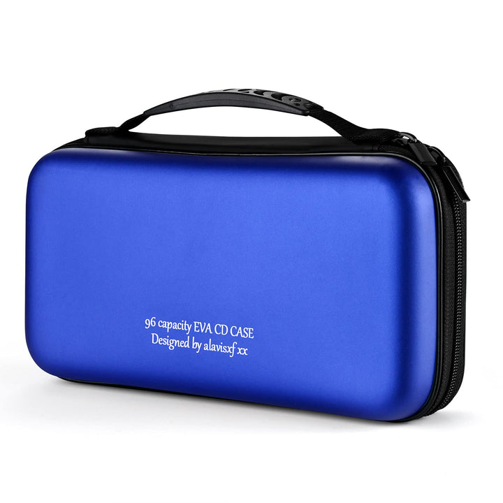 CD Tasche, 96 Kapazität Hart Eva Blu-ray CD-Brieftasche Doppelreissverschluss Handschlaufe Tragbare