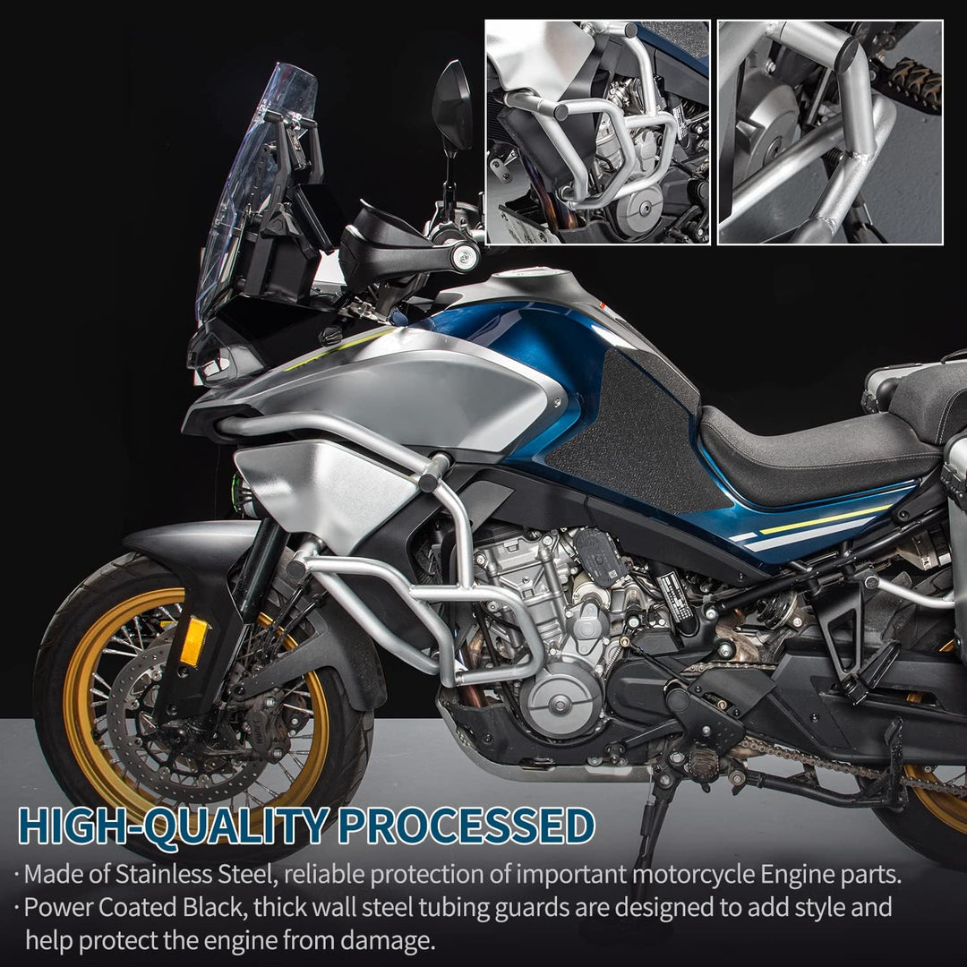 Motorrad-Highway-Stahl-Sturzbügel, Motorschutz, Stossstangenschutz, kompatibel mit CF-Moto CF 800MT