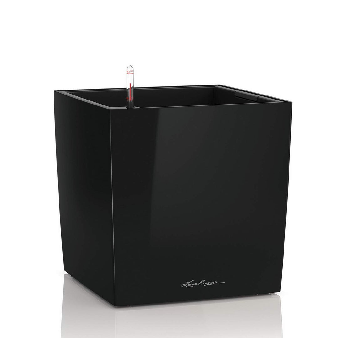 LECHUZA CUBE Premium 50 schwarz hochglanz 16569 49x49x49.5 cm Schwarz Hochglanz, 49x49x49.5 cm Schwa