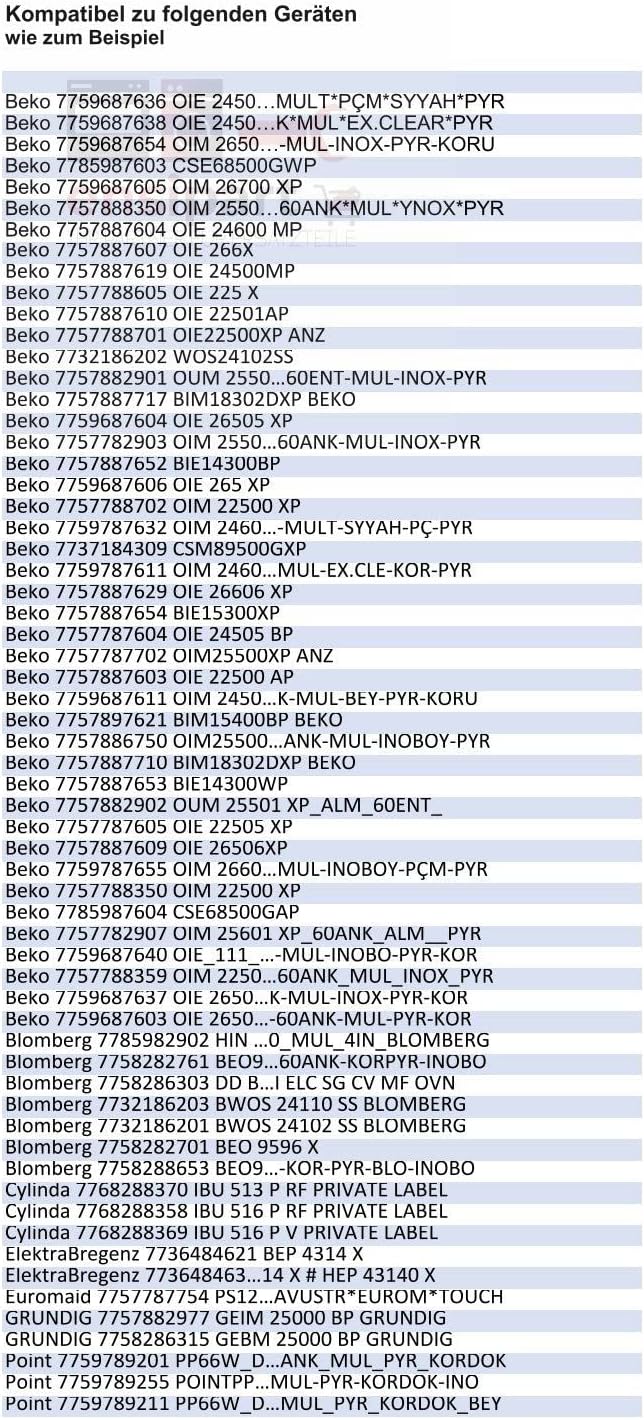 ensipart Türscharnier kompatibel/Ersatz wie beko 210440170 Türscharnier einzeln links oder rechts fü