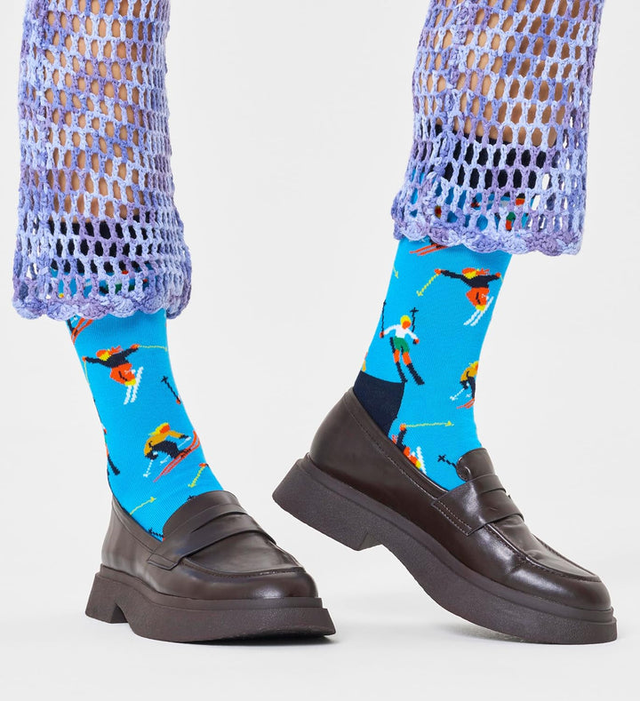Happy Socks Weihnachtssocken – Feiertags-Baumwollsocken in lustigen Geschenkboxen – Schneemann- und