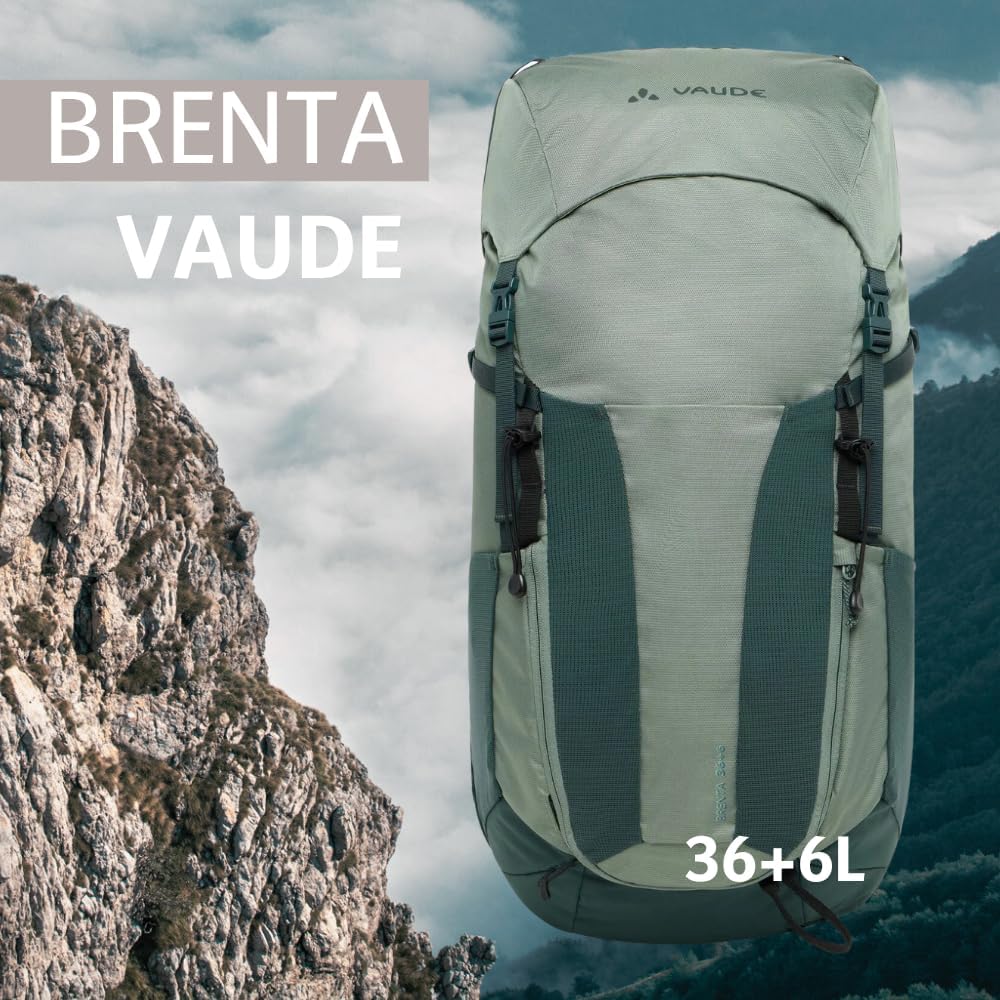 VAUDE Brenta 36+6 – Wanderrucksack fu?r Damen & Herren 42 Liter, Aeroflex 3D Belu?ftung & ErgoShape-