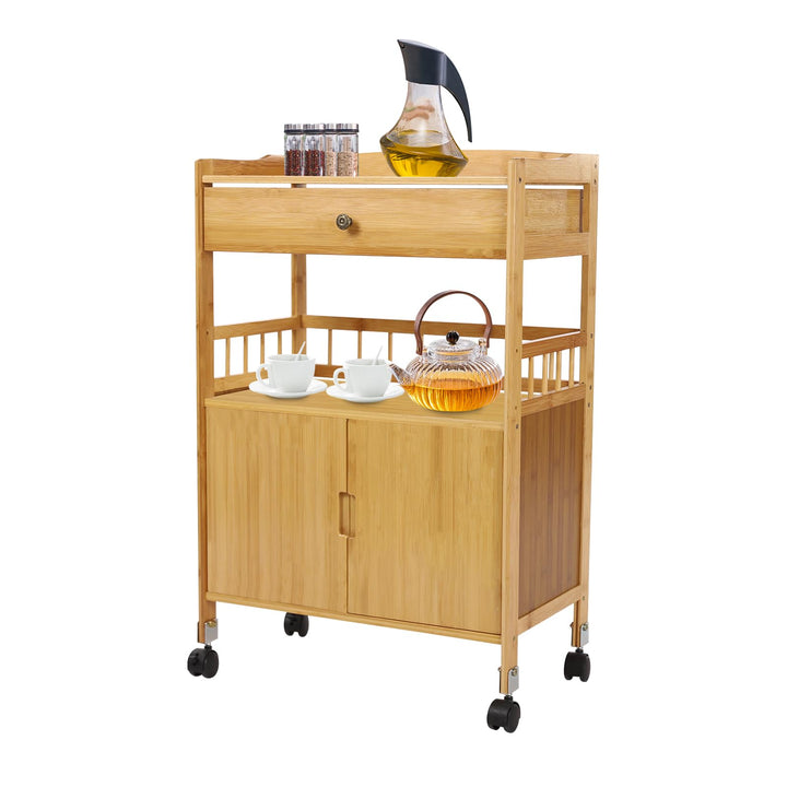 Servierwagen 52 * 30 * 80cm Werkstatt-Rollwagen 4 Universalräder(2 mit Bremsen) Küchenwagen 100kg Ge