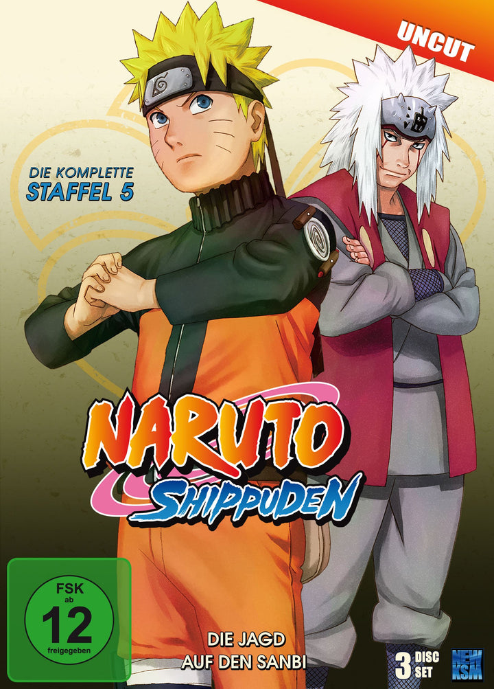 Naruto Shippuden, Staffel 5: Die Jagd auf den Sanbi (Episoden 309-332, uncut [3 DVDs], DVD