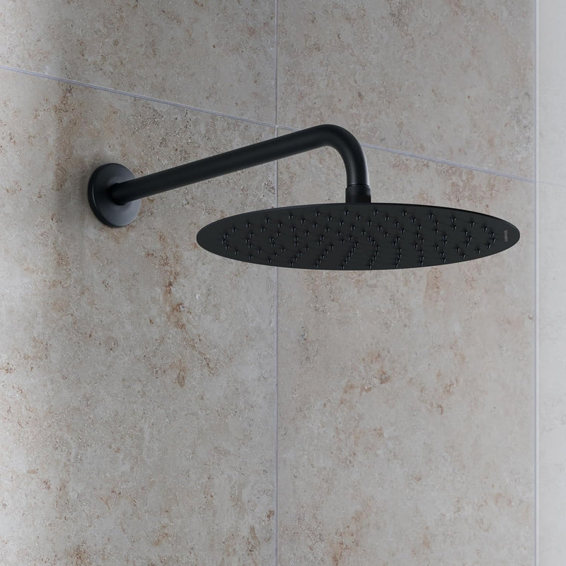 Duravit Universal Duschkopf aus Edelstahl, Duschbrause mit Strahlart Rain, Duscharmatur rund (Ø 300