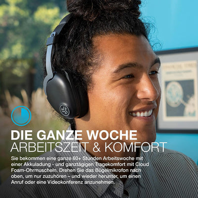 JLAB JBuds Work Wireless Headset mit Mikrofon - Over-Ear Computer Headsets, Kopfhörer Verwendbar mit