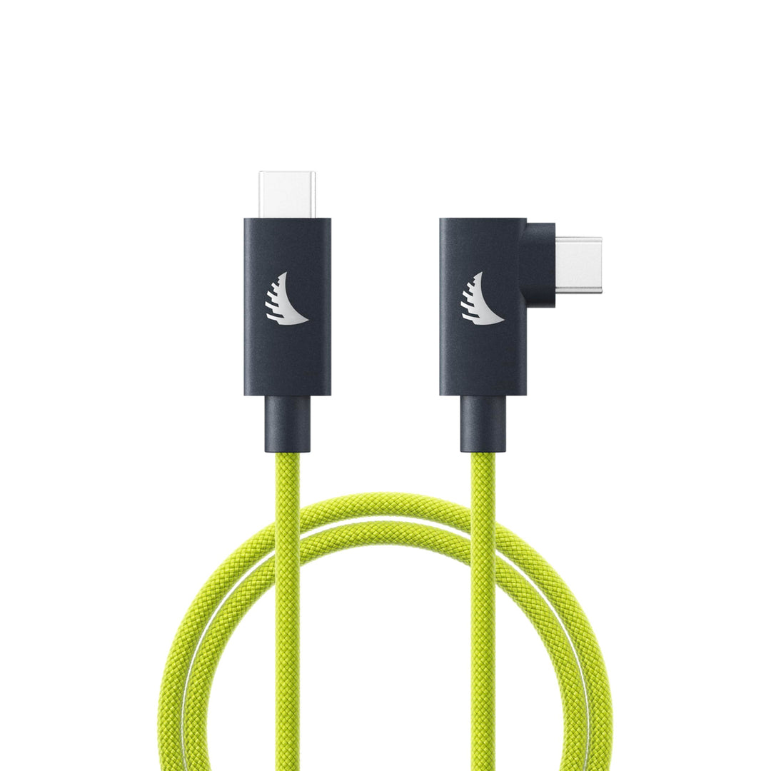 Angelbird USB-C 4.0 Solid Flex™ Cable Right-Angle Lime - 1 m - Full-Featured - für bis zu 40 Gb/s Da