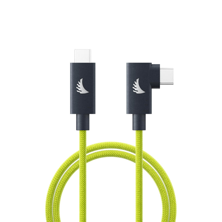 Angelbird USB-C 4.0 Solid Flex™ Cable Right-Angle Lime - 1 m - Full-Featured - für bis zu 40 Gb/s Da