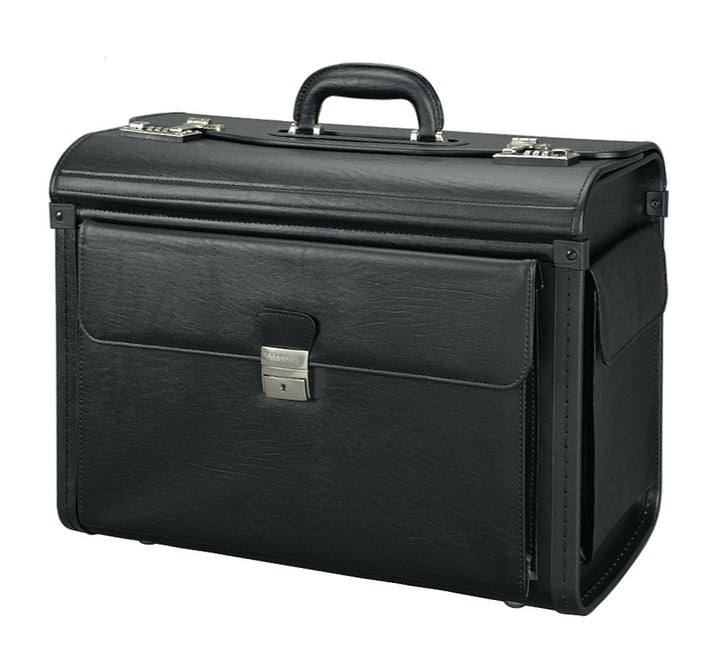 Alassio 45047 - Pilotenkoffer VICENZA, aus strapazierfähigem Lederimitat, ca. 46 x 35 x 21,5 cm, sch