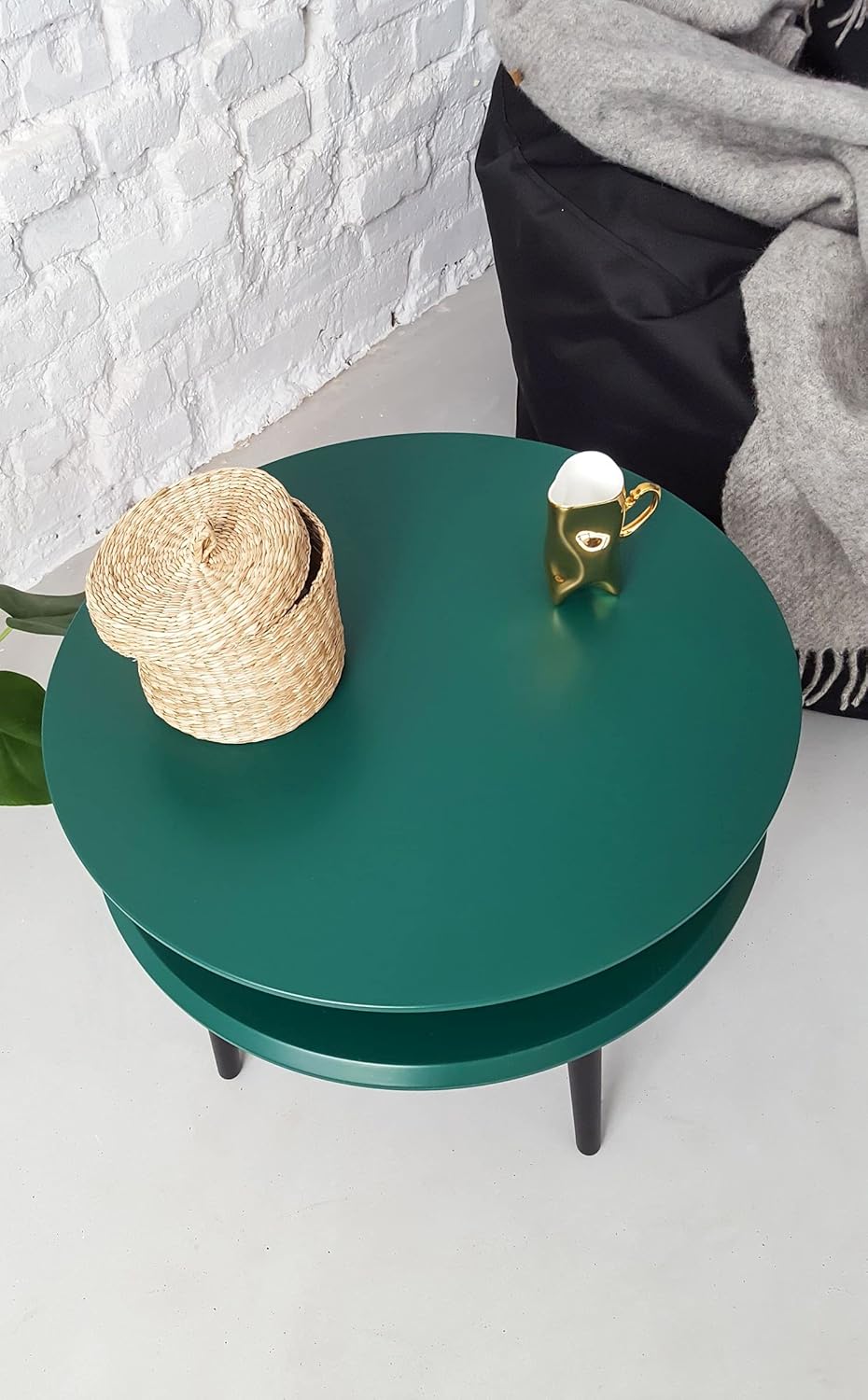 Ragaba UFO Couchtisch Kaffeetisch Wohnzimmertisch Doppelt - Rund -Einfache Montage - 70x45 cm - FSC®