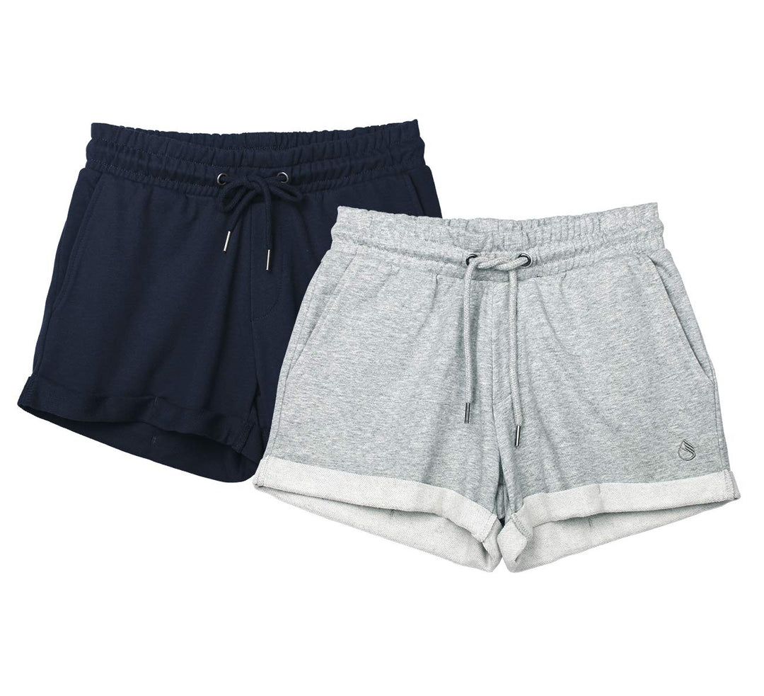 icyzone Damen Sportshorts Kurze Sporthose Atmungsaktive Laufshorts Bequeme Trainingsshorts für Fitne