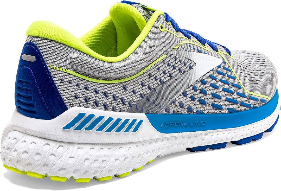 Brooks Herren Adrenaline Gts 21 Laufschuhe 44.5 EU Grey White Indigo, 44.5 EU Grey White Indigo