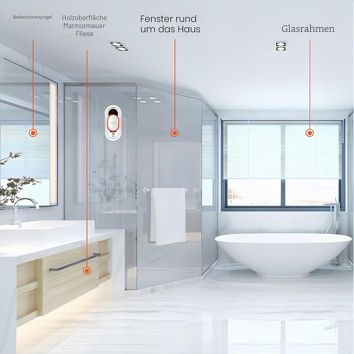 LIECTROUX HCR-09 Elektrischer Fensterwischroboter, Haushaltsroboter, Fensterputzmaschine, AI-Route,