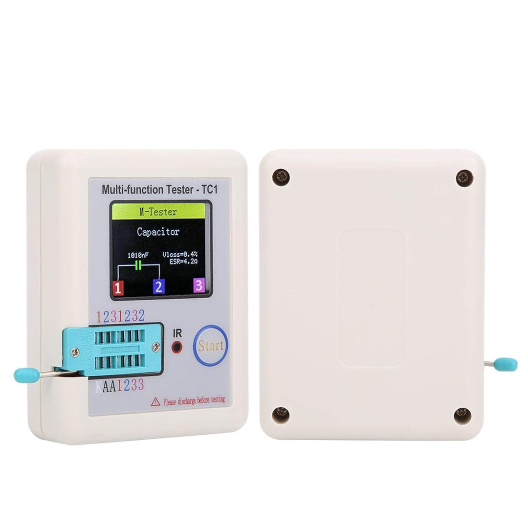 PUSOKEI Multifunktionstransistortester, selbstkalibrierender Diodentester LCR-TC1 mit 3,5-Zoll-TFT-B
