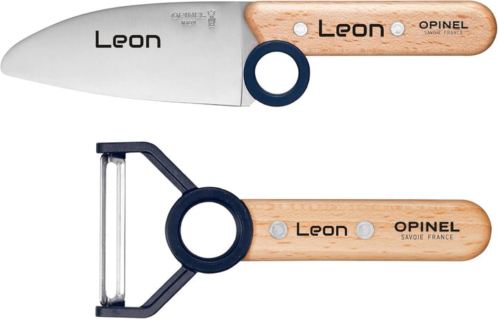 Opinel Le Petit Chef Kinder-Küchenmesser-Set mit Holzgriff | 3-teilig | persönliche Gravur | Sparsch
