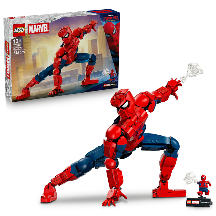 LEGO | Marvel Spider-Man-Figur - Superhelden Spielzeug inkl. Minifigur zum Sammeln - DIY Deko - Gesc