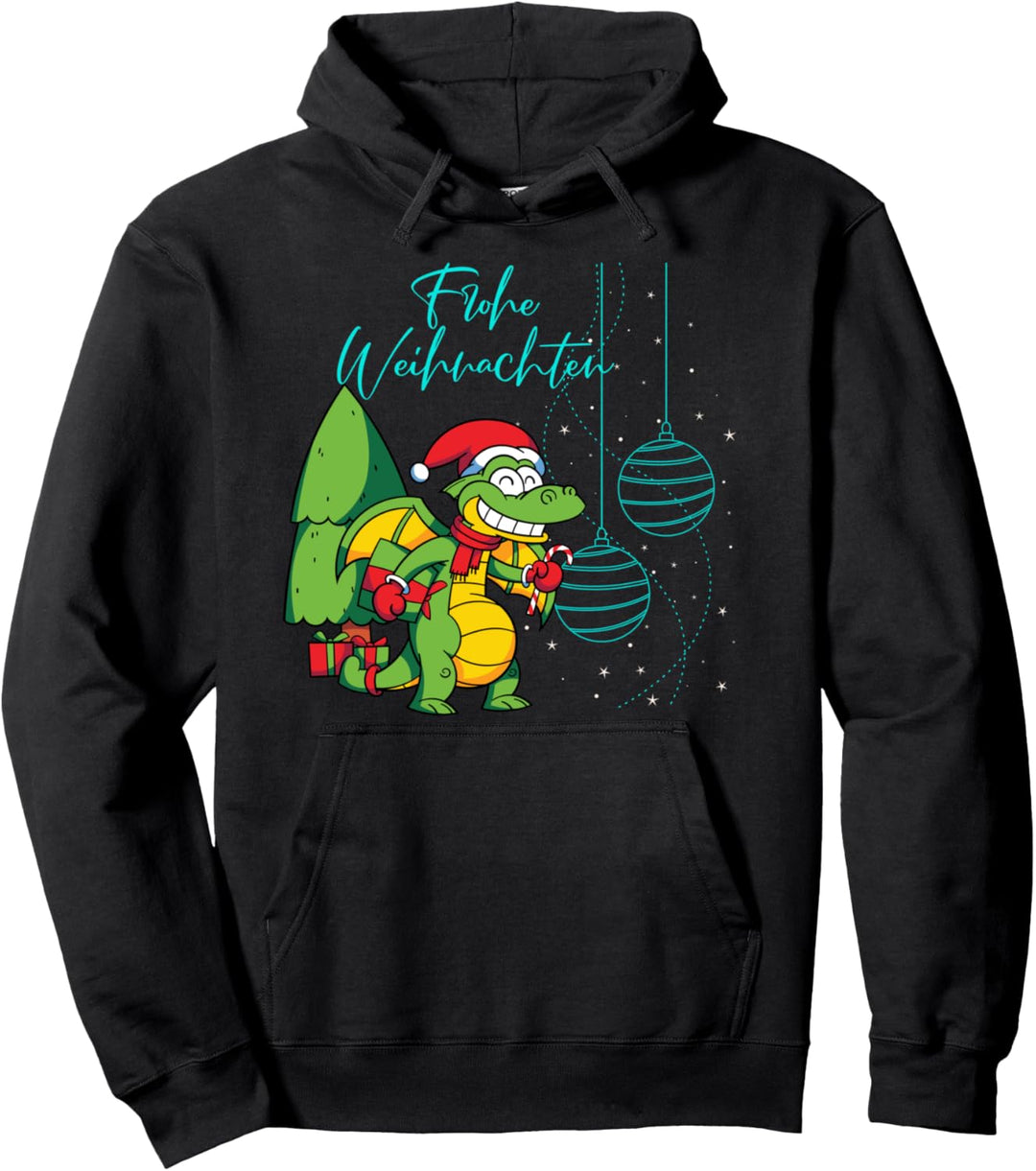 Weihnachtsbaum Heiligabend Kinder Frohe Weihnachten Drachen Pullover Hoodie