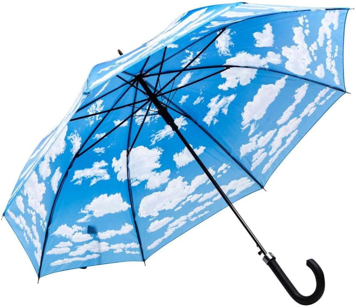 LUCKYWEATHER Regenschirm Stockschirm Damen/Herren Motiv Wolken Auf-Automatik I Stockregenschirm gros