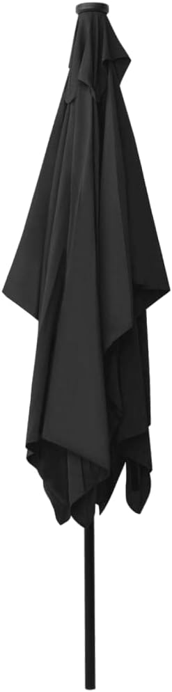 vidaXL Sonnenschirm mit LEDs Stahl-Mast Ampelschirm Gartenschirm Marktschirm Strandschirm Schirm Kur