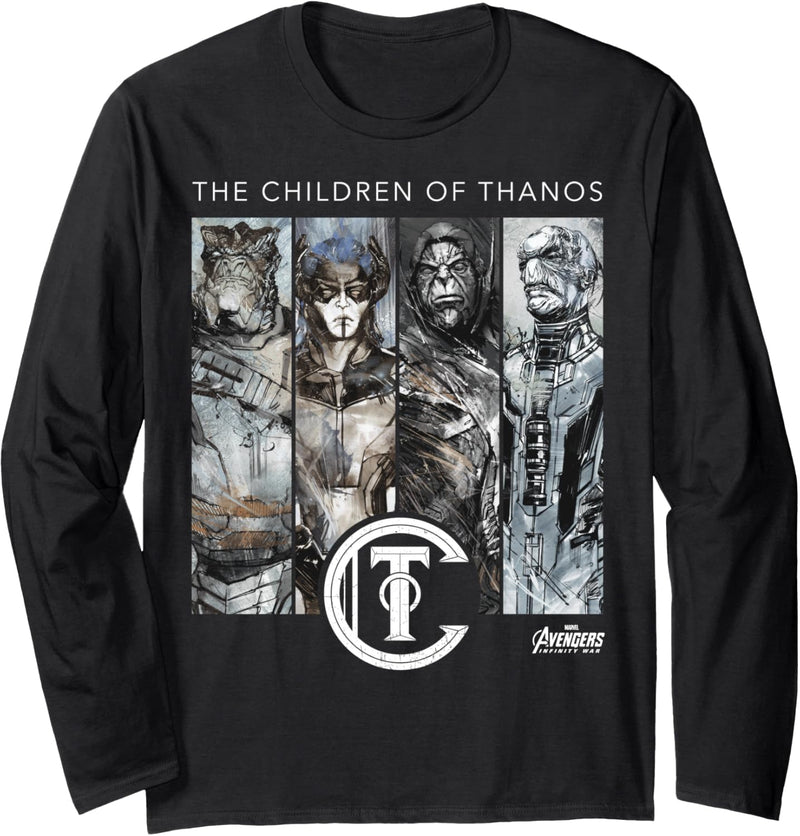 Marvel Avengers: Infinity War Children Of Thanos Portraits Langarmshirt