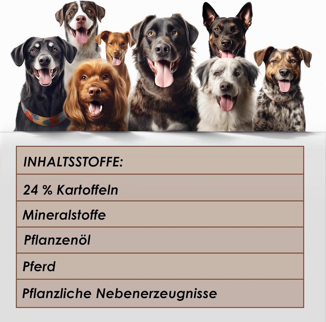 123... Hund dabei! - Kaurollen XXL 50er Tray (Pferd) - Dentalkaurolle - Getreidefrei - Vorteilspaket