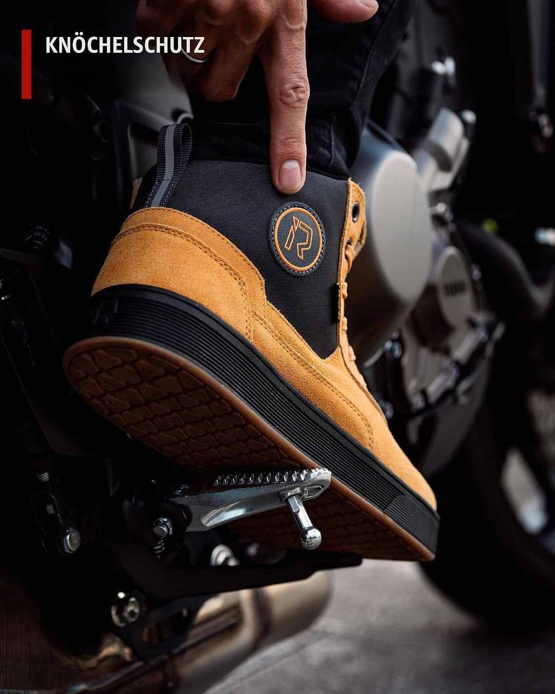 RIDEIRON Motorradschuhe Herren Damen Motorradstiefel CE-geprüft | rutschfeste verdickte Sohle wasser