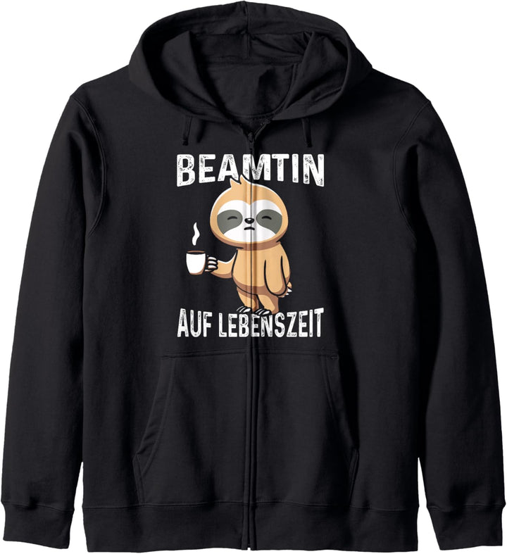 Beamtin Auf Lebenszeit Beamter 4 Life Faultier Spruch Kapuzenjacke