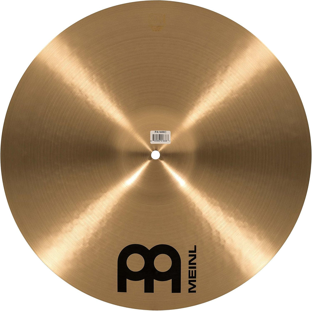 Meinl Cymbals Pure Alloy Crash Medium 18 Zoll (Video) Schlagzeug Becken (45,72cm) Pure Alloy Bronze,