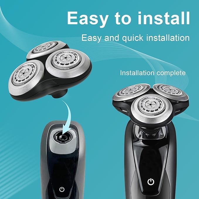 Wone Kompletter Ersatzrasierkopf für Philips Norel*o Series 9000 Scherköpfe,Modell SH90.der Metallra