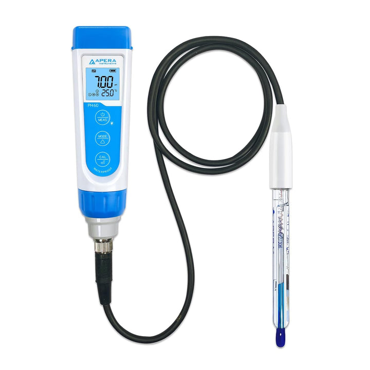 Apera Instruments PH60-VS pH-Messgerät-Set mit LabSen 855 pH-/Temp.-Elektrode für pH-Messungen in vi