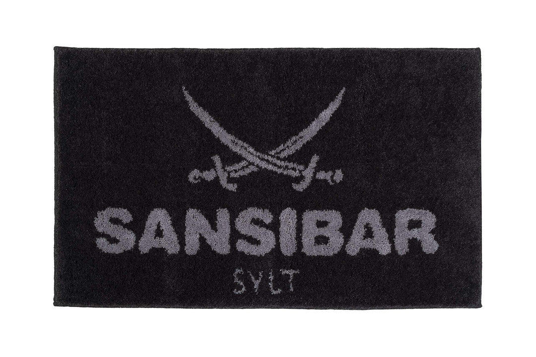 Sansibar Badematte ca.70x120 cm Badteppich Badvorleger Anthrazit/Silber ca.70x120 cm Anthrazit/Silbe