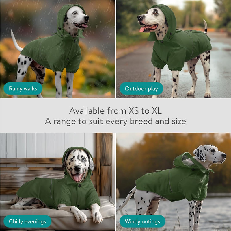 Navaris Regenmantel Regenjacke für Hunde - Regenmantel Hund wasserdicht - Hundemantel Hunderegenmant