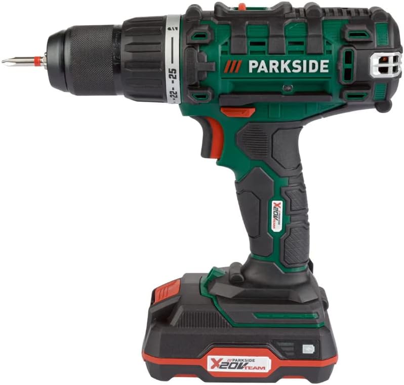 Parkside PARKSIDE® 20V Akku-Bohrschrauber PABS 20-Li E6 Akkuschrauber mit Akku u. Ladegerät