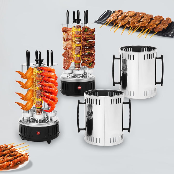 Vertikaler Rotisserie-Grill Vertikaler Elektrogrill Elektrische Drehgrillmaschine für den Hausgebrau