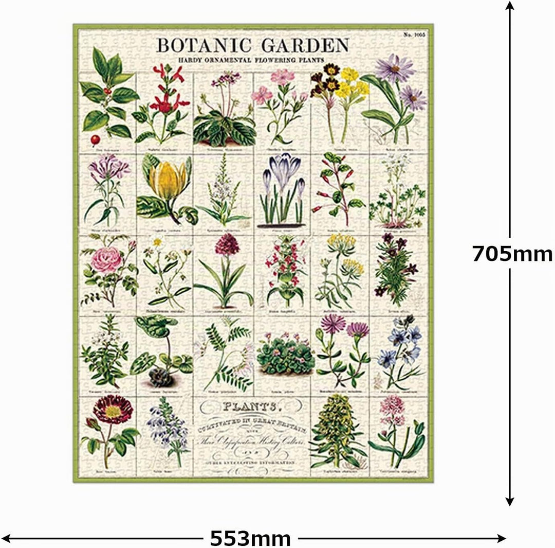 Cavallini Papers & Co. PZL/BOTGRD Botanic Garden 1000 Teile Puzzle, Mehrfarbig/Meereswellen (Ocean T