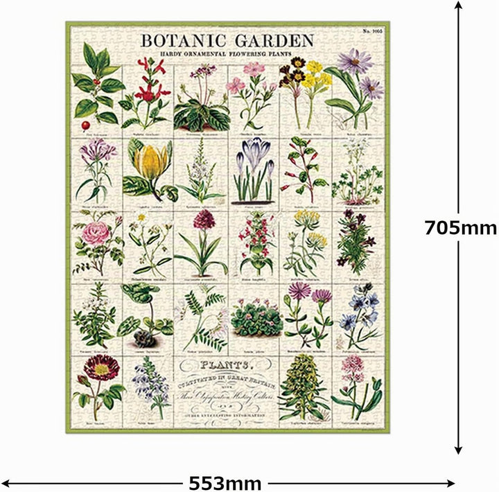 Cavallini Papers & Co. PZL/BOTGRD Botanic Garden 1000 Teile Puzzle, Mehrfarbig/Meereswellen (Ocean T