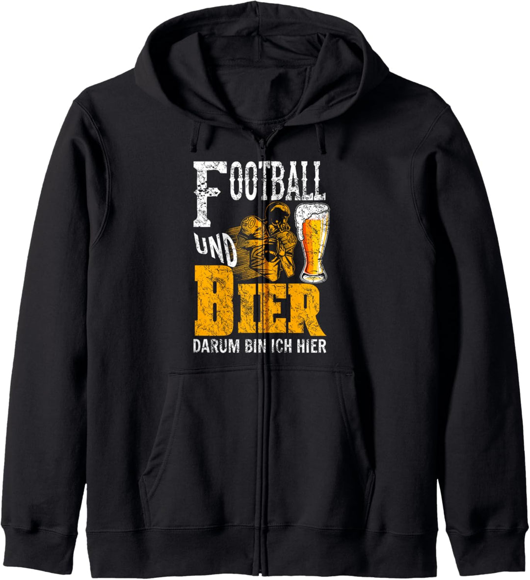 Football Ausrüstung und Bier darum bin ich hier Australian Kapuzenjacke