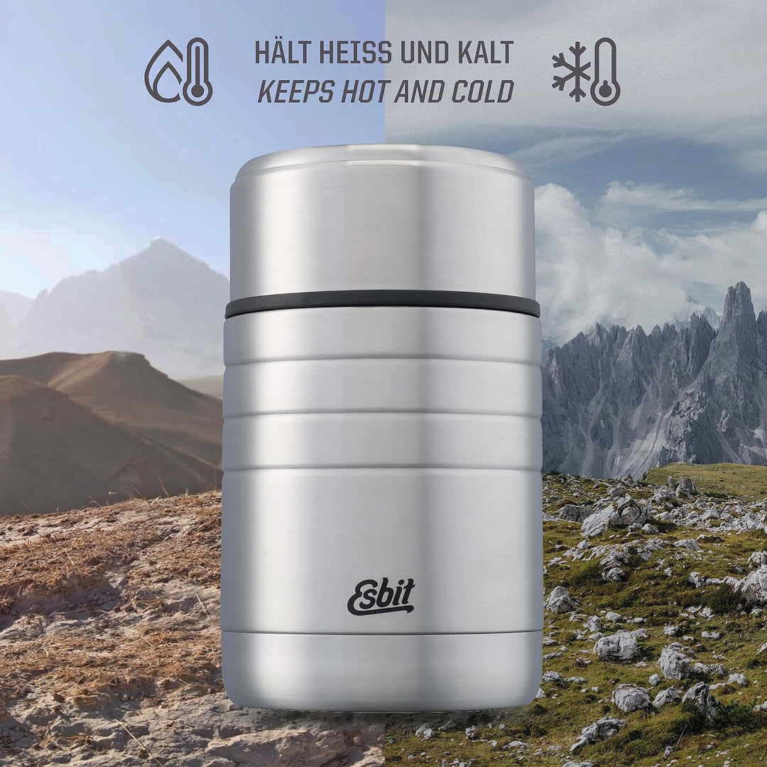 Esbit Thermobehälter Majoris für Essen - Warmhaltebehälter 800 ml in Edelstahl - aus Edelstahl für w