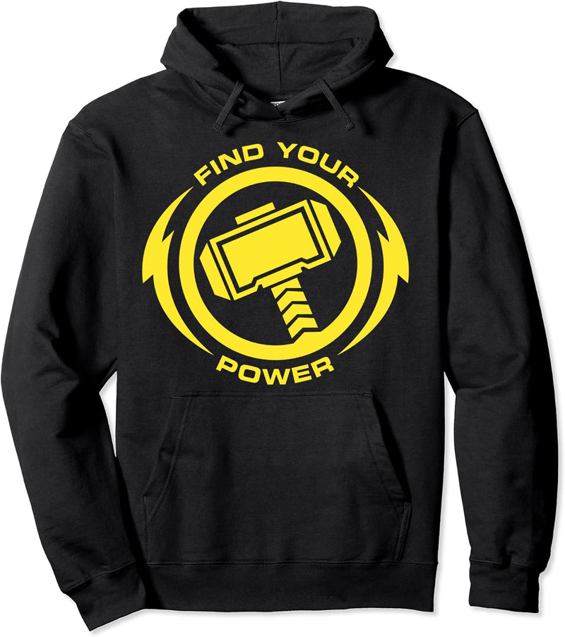 Marvel Thor Find Your Power Yellow Logo Pullover Hoodie