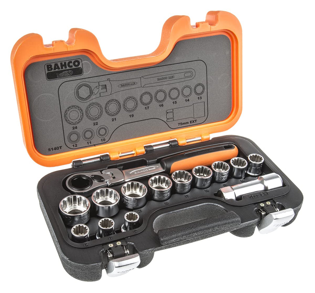 Bahco Steckschluesselsatz 14teilig S140T 1 Mehrfarbig, 1 Mehrfarbig