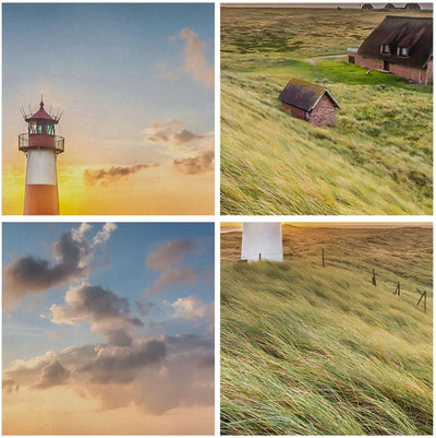 Panorama Bilder auf Leinwand Leuchtturm Meer Leinwandbild mit Rahmen 90x30cm Wandbilder Dekoration W