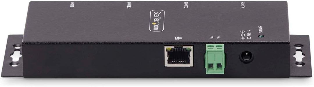 StarTech.com 4-Port Seriell auf Ethernet Adapter, Serial TCP IP Server, Wand/DIN Montage, RS232 Ethe