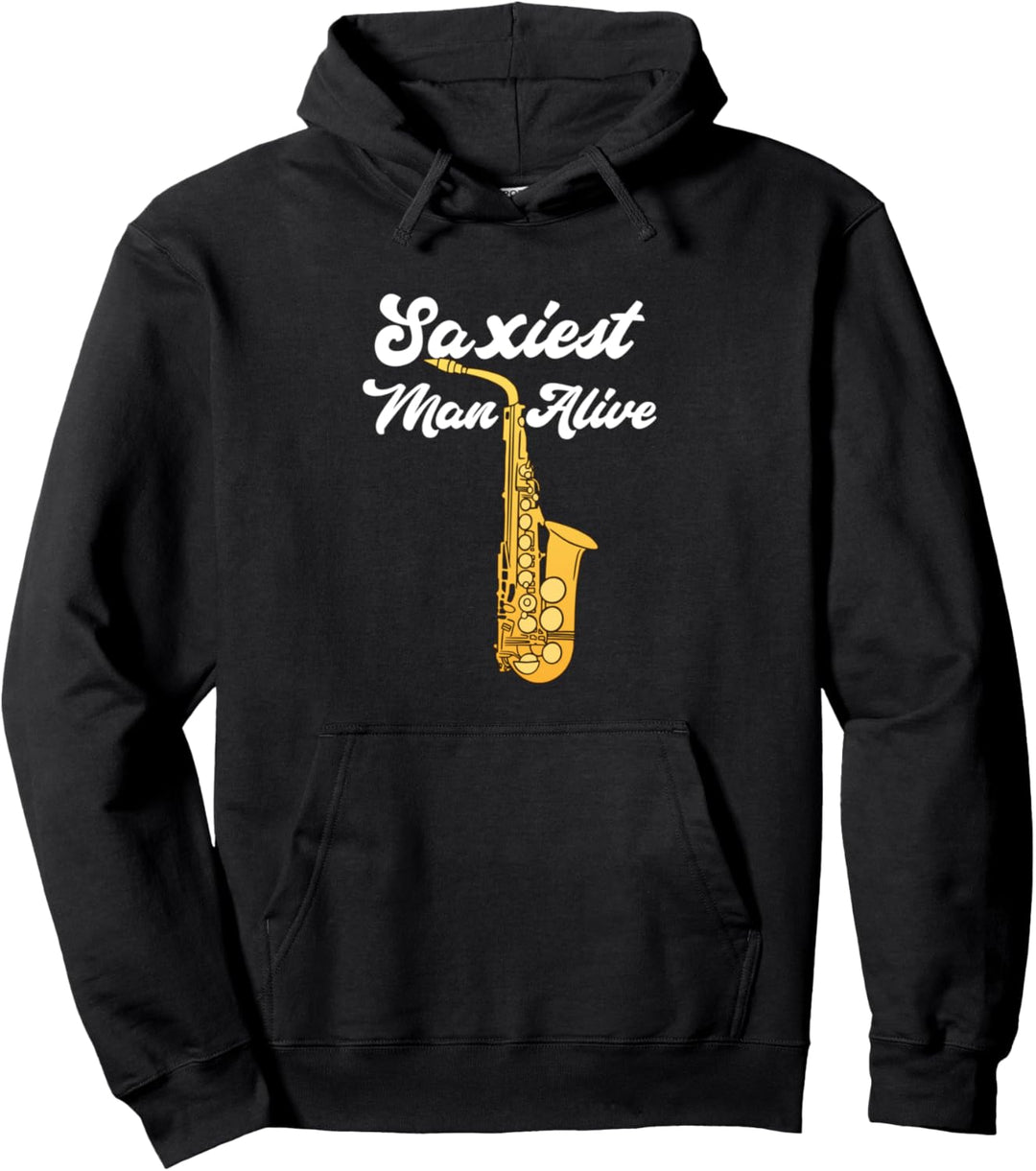 Lustiges Saxiest Man Saxophonist Saxophon Pullover Hoodie