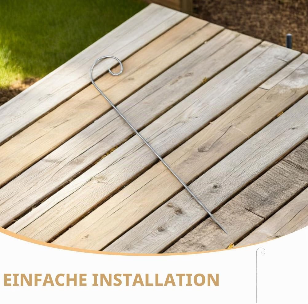 VICASKY 10PCS 30cm+10PCS 40cm Silberne Haken Für Pflanzenetiketten: Markierung Für Gemüsegarten Meta