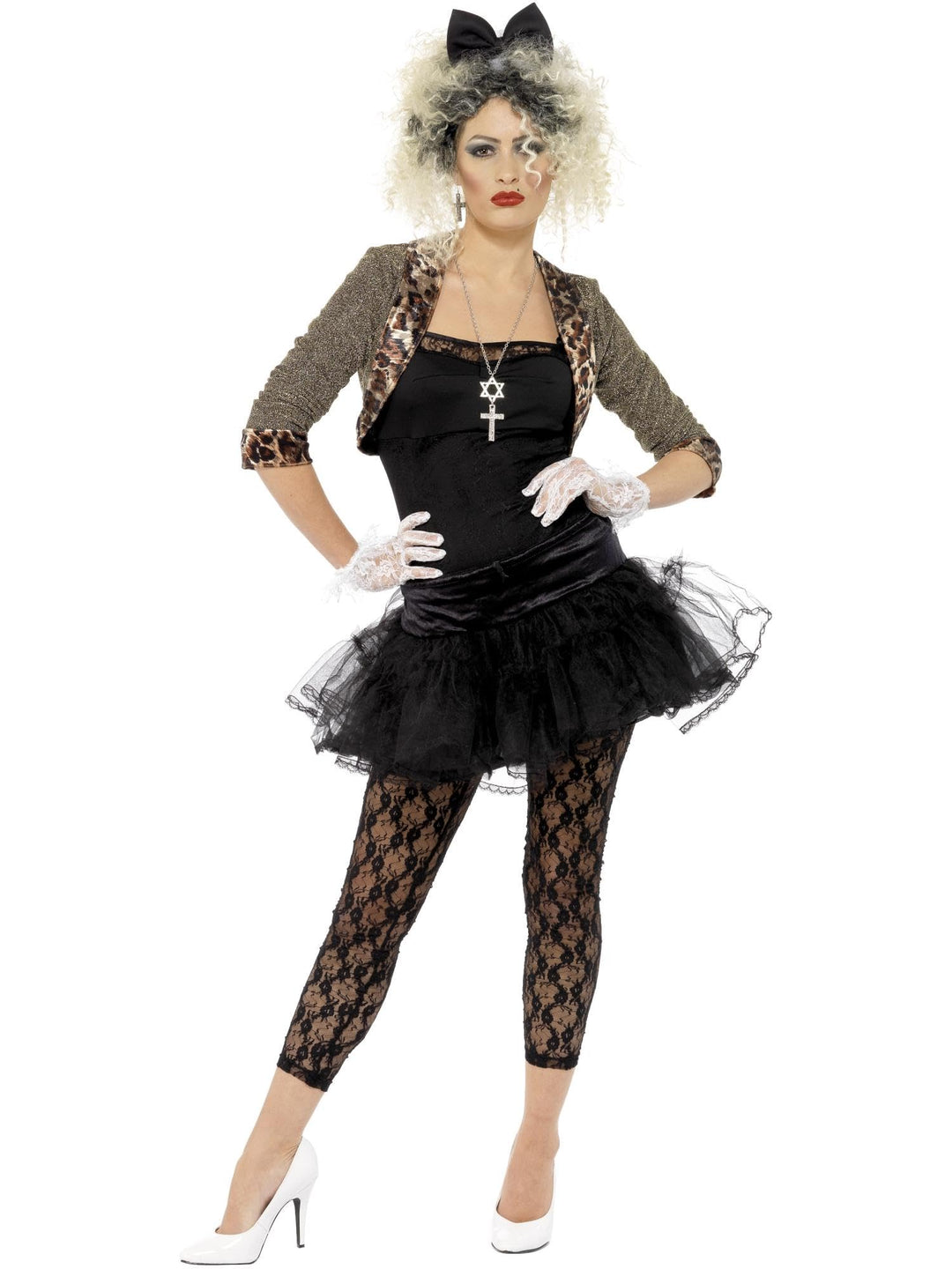 Smiffys Women 80s Wild Child Costume, Black,, M