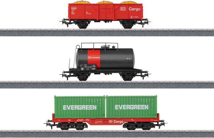 Märklin Start up 44506 H0 Güterwagen-Set Cargo Epoche VI – 3 Wagen DB Cargo Design mit Sandladung, K