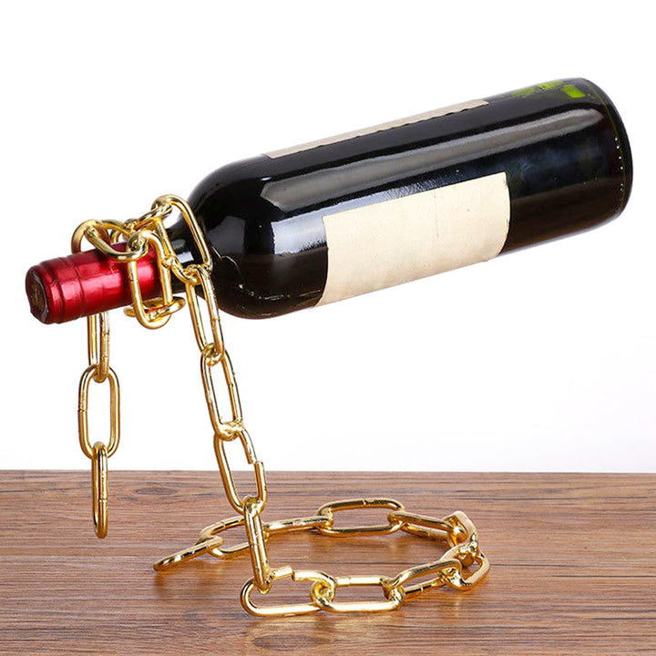 Sertay Kettenweinregal, Floating Wine Rack, Hängender Kette Weinhalter, Magischer Weinflaschenhalter