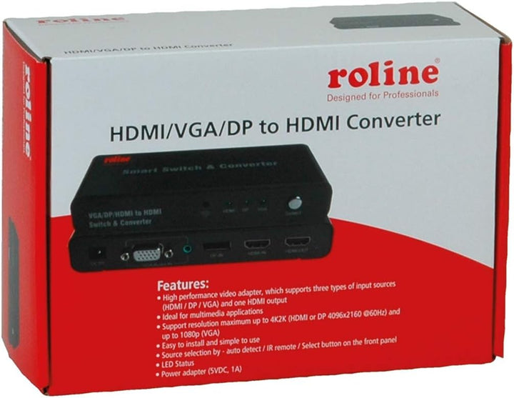 ROLINE HDMI/VGA/DP zu HDMI Konverter-Switch