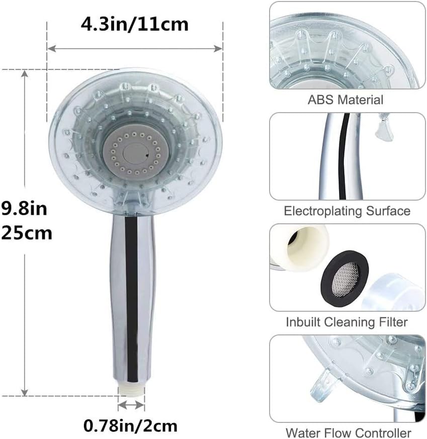 Led Duschkopf mit Farbwechsel, Duschkopf Led Farbwechsel Temperatur, Dusche Abs Beschichtungsmateria